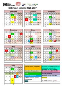 Calendàri Acadèmic Curs 26/27